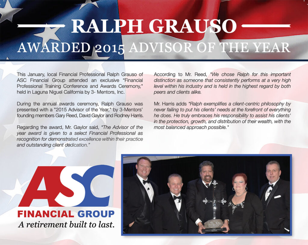 Ralph Grauso Awarded 2015 Advisor Of The Year